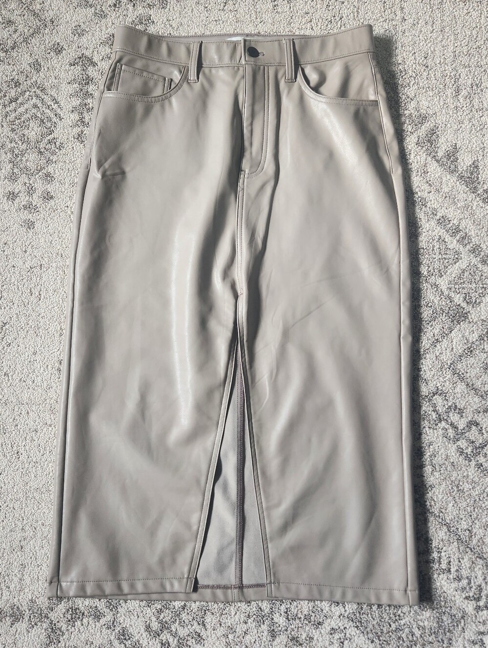 Womens Faux Leather Abercrombie And Fitch Skirt